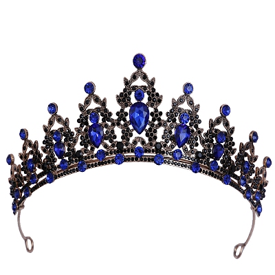 Alloy Rhinestone Crown Hair Bands PW-WG903DF-19-1