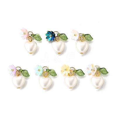 ABS Plastic Imitation Pearl Charms PALLOY-JF04029-1