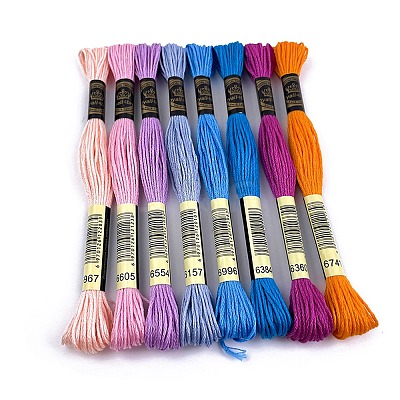 8 Skeins 8 Colors 6-Ply Crochet Threads PW-WG76952-07-1