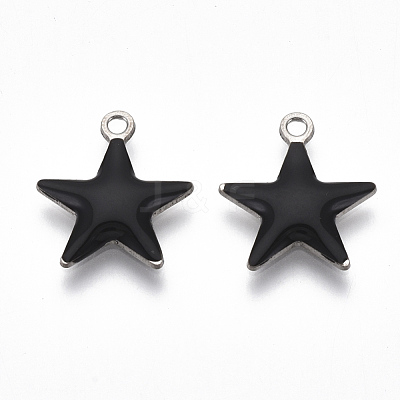 201 Stainless Steel Enamel Charms STAS-N088-14-1