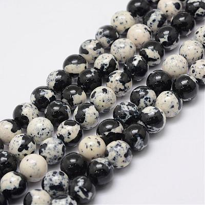 Natural Ocean White Jade Beads Strands G-E346-4mm-08-1