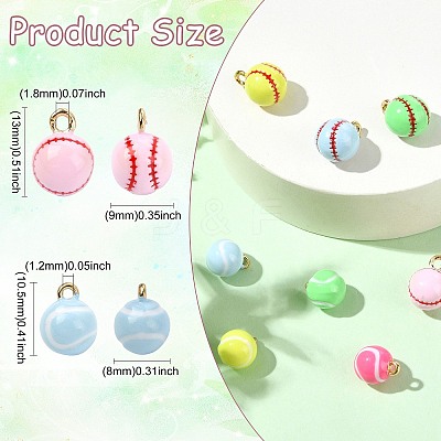 8Pcs 8 Styles Electroplate Alloy Charms FIND-CJ0005-49-1