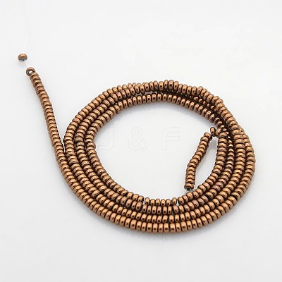 Electroplate Non-magnetic Synthetic Hematite Beads Strands G-J216D-04-1