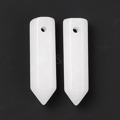 Natural White Jade Pointed Pendants G-D460-01V-1