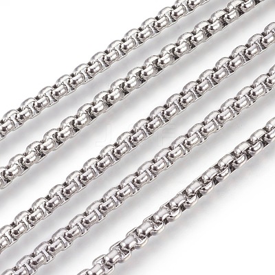 Tarnish Resistant 304 Stainless Steel Box Chains CHS-L017-07A-1