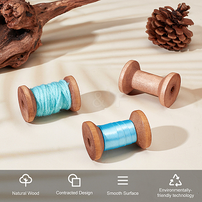 Wooden Empty Spools for Wire TOOL-WH0125-86-1