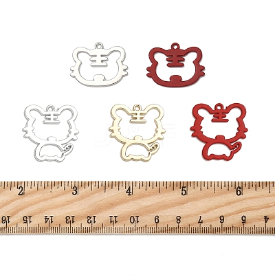 30Pcs 5 Style Spray Painted Alloy Pendants ENAM-FS0002-93-1