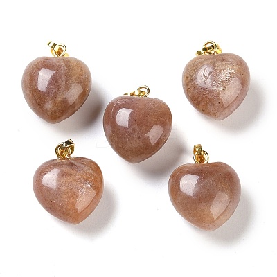 Natural Peach Moonstone Pendants G-J386-H13-G-1