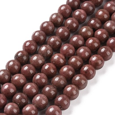Natural Rhodonite Round Bead Strands G-J302-10-4mm-1