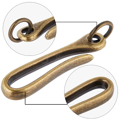 3Pcs 3 Styles Tibetan Style Alloy Hook Clasps FIND-CP0001-72-1