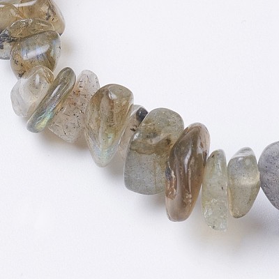 Natural Labradorite Stretch Bracelets BJEW-JB03681-07-1