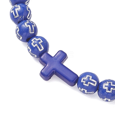 Acrylic Beaded Stretch Bracelets for Women Men BJEW-JB13400-1