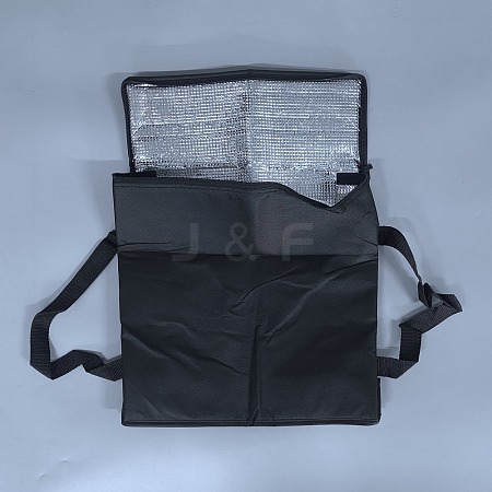 Non-woven Fabric & Lattice Surface Insulated Lunch Bag AJEW-WH20017-95B-02-1