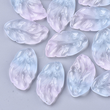 Two Tone Transparent Spray Painted Glass Pendants LS-X-GLAA-T013-02-D02-1