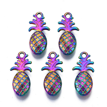 Rack Plating Rainbow Color Alloy Pendants PALLOY-S180-325-1