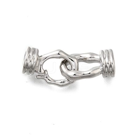 Brass Fold Over Clasps KK-Q048-06P-1
