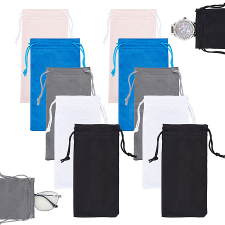 20Pcs 5 Colors Microfiber Eyeglasses Pocket Pouches AJEW-NB0005-56-1