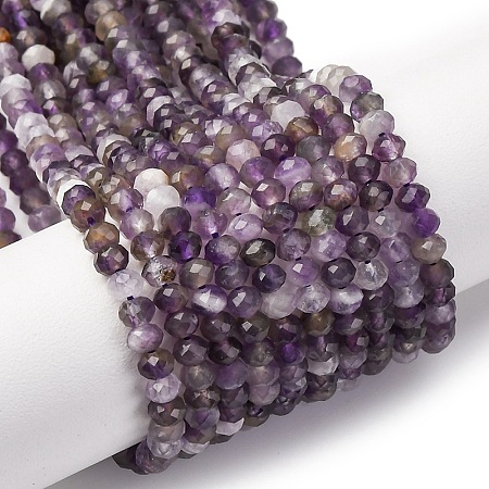 Faceted Natural Amethyst Beads Strands G-RM241221-N2-1