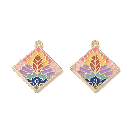 Rack Plating Alloy Enamel Pendants FIND-I038-04A-1