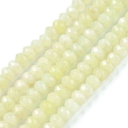 Dyed Natural Malaysia Jade Rondelle Beads Strands G-E316-2x4mm-51-1