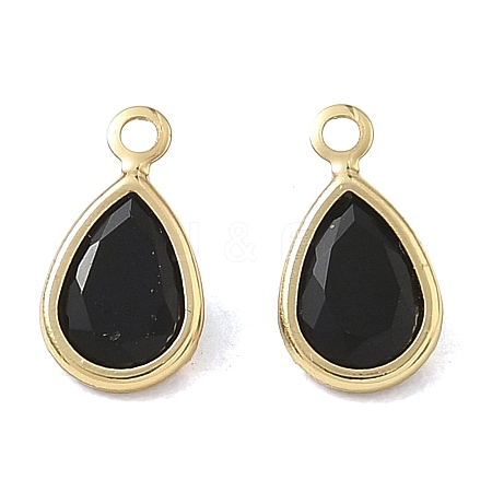 Brass Pave Cubic Zirconia Charms CU-CBABEB3-04G-01-1