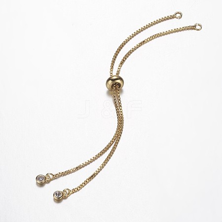Brass Chain Bracelet Making KK-G290-09G-1