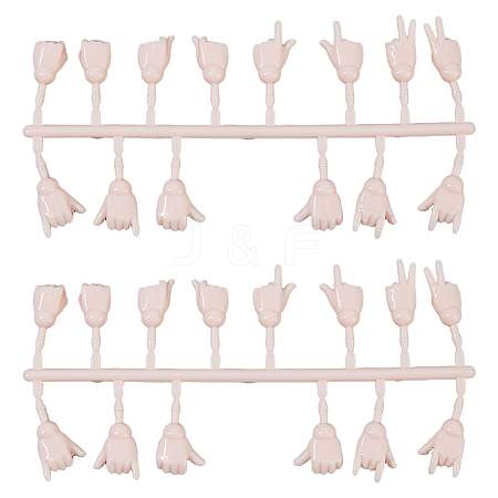 2 Sets Plastic Palm Model DIY-DC0004-35A-1