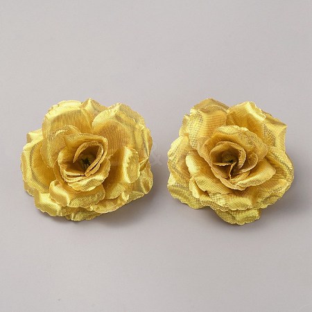 20Pcs Polyester Artificial Flower Head AJEW-LP0001-25-1