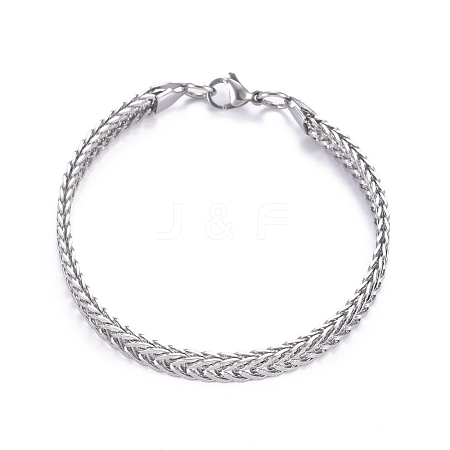 304 Stainless Steel Wheat Chain BJEW-G631-11P-1
