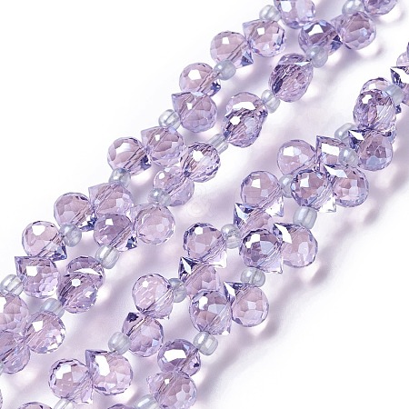 Transparent Glass Beads Strands GLAA-H022-04B-1