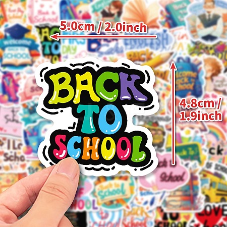 50Pcs School Paper Self-Adhesive Picture Stickers STIC-C010-20-1