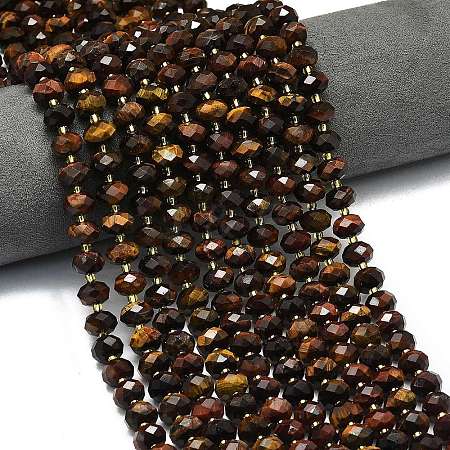 Dyed Natural Tiger Eye Beads Strands G-P573-A37-01-1
