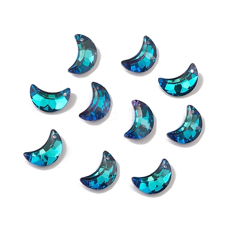 Electroplate Transparent Glass Pendants GLAA-A008-10C-1