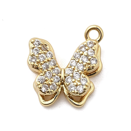 Brass Micro Pave Cubic Zirconia Pendants KK-A275-18B-G-1