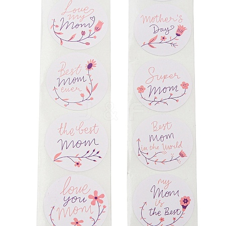 Mother's Day 8 Styles Stickers Roll DIY-H166-03-1