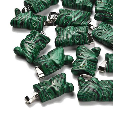 Synthetic MalachitePendants G-B127-09P-11-1