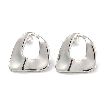 304 Stainless Steel Nuggets Stud Earrings for Women EJEW-U022-05P-1