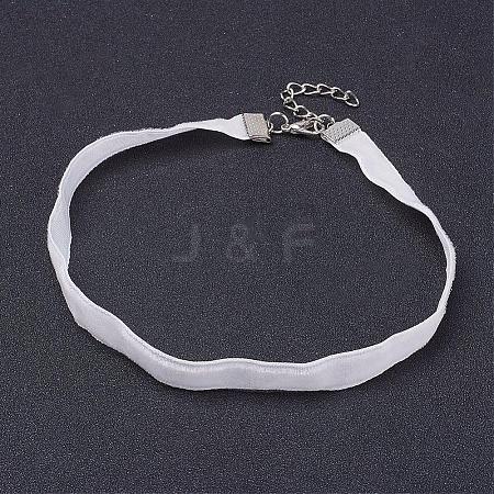 Cloth Gothic Choker Necklaces NJEW-E085-30A-1