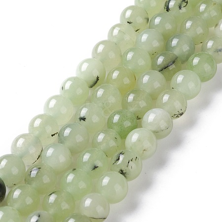 Natural White Jade Imitation Prehnite Beads Strands G-I299-F12-8mm-1