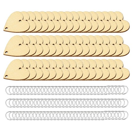 50Pcs Undyed Wood Connector Charms WOOD-FS0001-12A-1