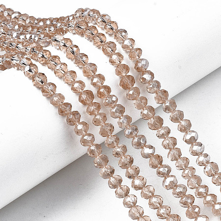 Electroplate Glass Beads Strands EGLA-A034-T1mm-B24-1