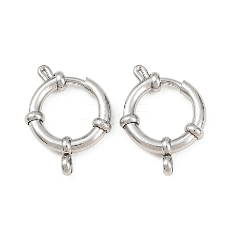 Tarnish Resistant 304 Stainless Steel Spring Ring Clasps STAS-R083-03-1