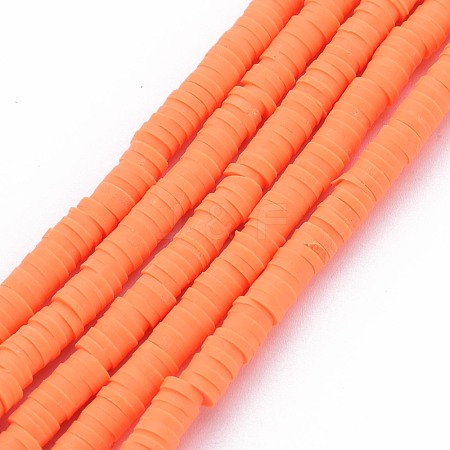 Handmade Polymer Clay Bead Strands CLAY-T002-4mm-61-1