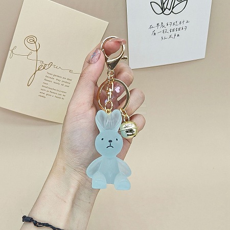 Luminous Resin Rabbit Pendant Keychains LUMI-PW0006-05-1