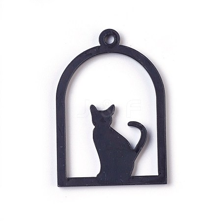 Acrylic Open Back Bezel Pendants KY-WH0019-02-1