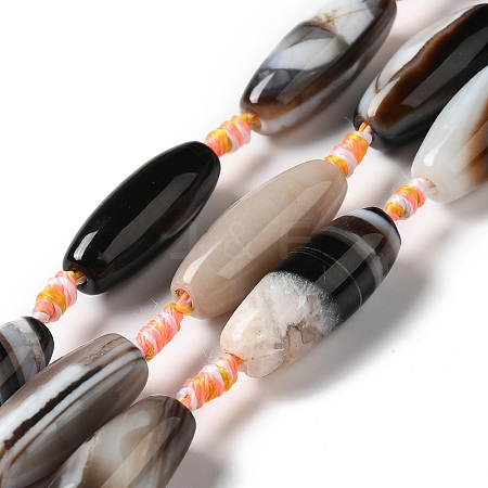 Natural Agate Beads Strands G-K334-01I-1