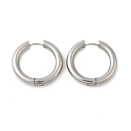 Tarnish Resistant 202 Stainless Steel Huggie Hoop Earrings EJEW-O087-08M-P-1