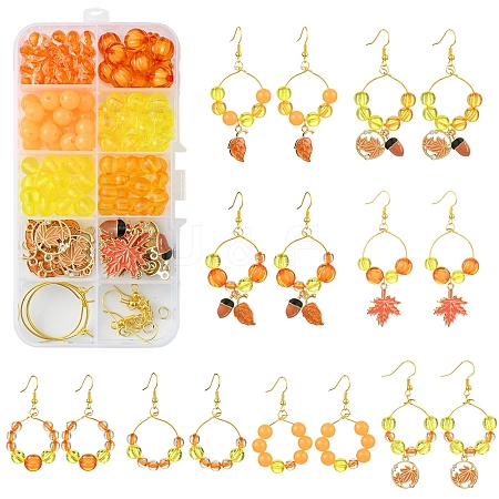 Acrylic Bead DIY Earring Making Kits DIY-FS0006-67C-1