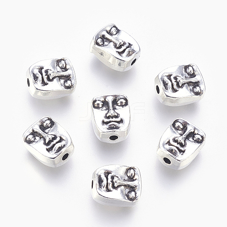 Tibetan Style Alloy Human Face Beads LS-TIBEP-GC184-AS-NR-1