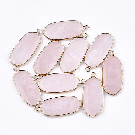 Natural Rose Quartz Pendants G-T112-23I-1